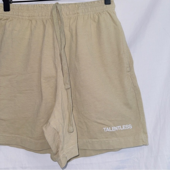 Talentless brown high waisted pull on casual loungewear sweat short size small - Picture 2 of 4